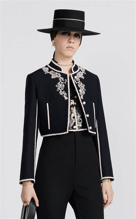 dior embroidered jacket|Dior jacket women.